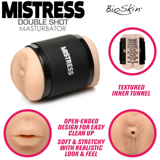 Picture of Double Shot Mouth and Ass Stroker - Light