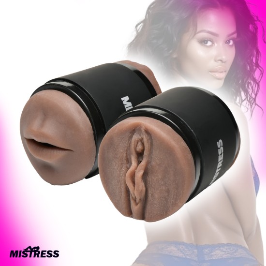 Picture of Double Shot Mouth and Pussy Stroker - Dark