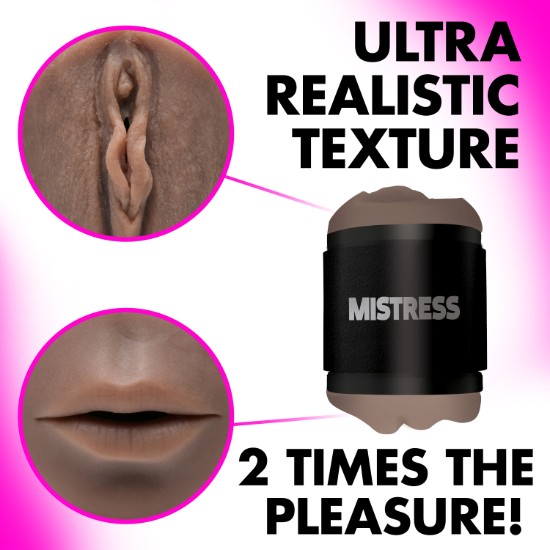 Picture of Double Shot Mouth and Pussy Stroker - Dark