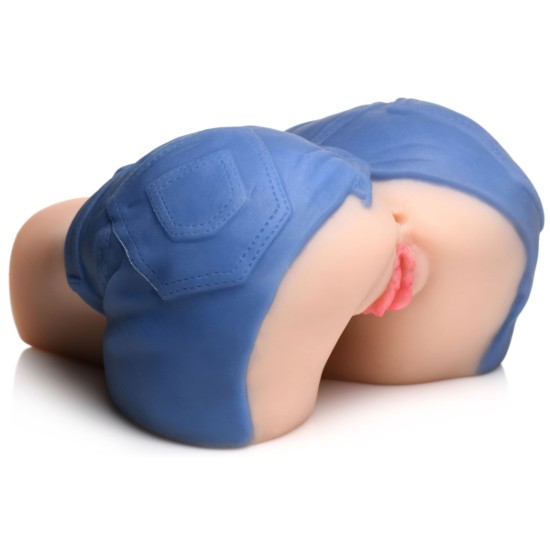 Picture of Holly Denim Shorts Pussy and Ass Masturbator