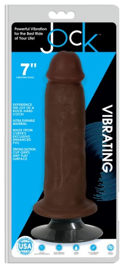 Picture of Jock Dark Vibrating Dildo - 7 Inch