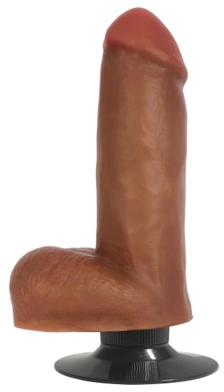 Picture of Jock Dark Bareskin Vibrating Dildo with Balls - 6 Inch