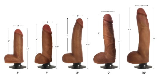 Picture of Jock Dark Bareskin Vibrating Dildo with Balls - 7 Inch