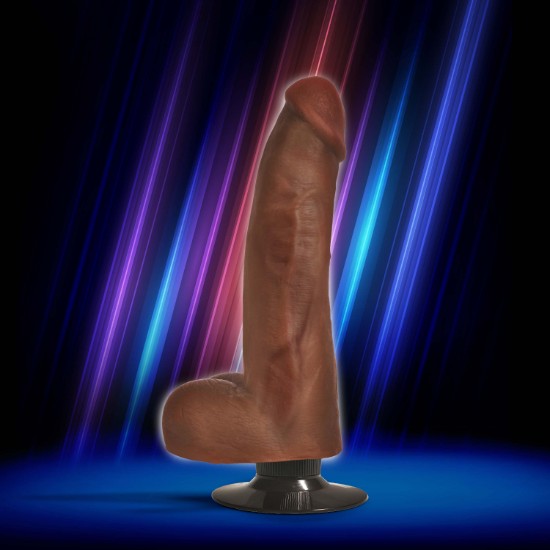 Picture of Jock Dark Bareskin Vibrating Dildo with Balls - 8 Inch