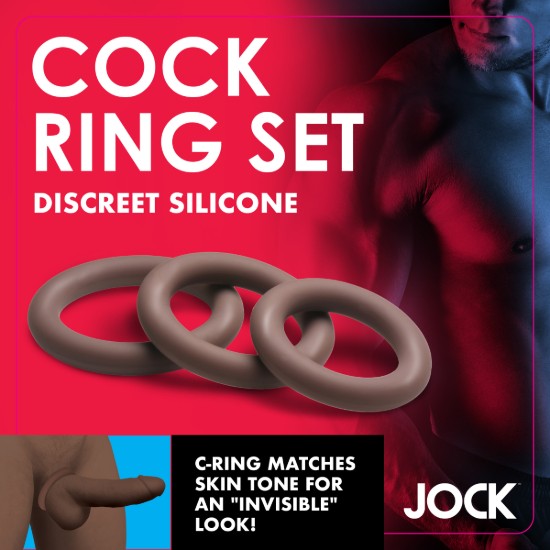 Picture of Discreet Silicone Cock Ring Set - Dark