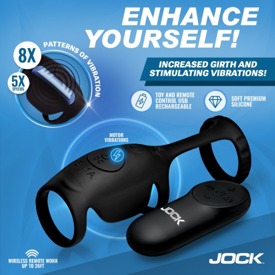 Picture of Blitz Vibrating Penis Sleeve C-Ring w/ Remote