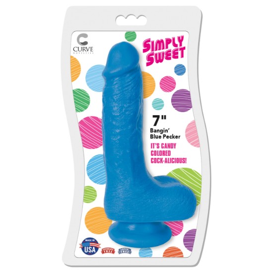 Picture of 7 Inch Bangin Pecker Dildo - Blue