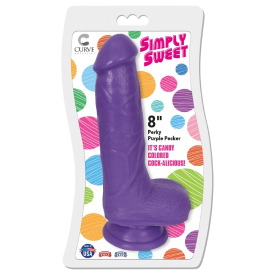 Picture of 8 Inch Bangin Pecker Dildo - Purple