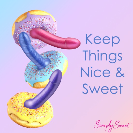 Picture of Metallic Silicone 7 Inch Dildo - Blue