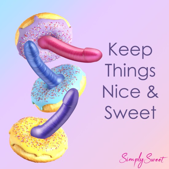 Picture of Metallic Silicone 7 Inch Dildo - Purple