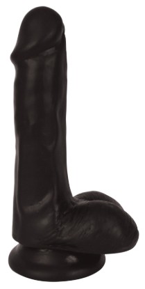 Picture of 6 Inch Slim Dildo with Balls - Black