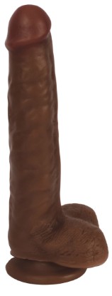 Picture of 8 Inch Slim Dildo with Balls - Dark