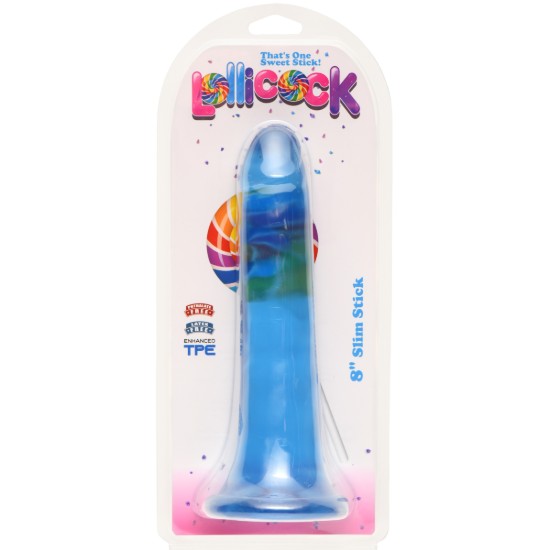 Picture of 8 Inch Slim Stick Berry Ice Dildo