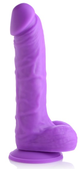 Picture of 7 Inch Silicone Dildo with Balls - Grape