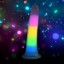 Picture of 7 Inch Glow-in-the-Dark Rainbow Silicone Dildo