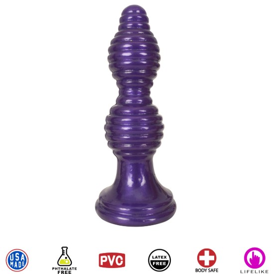 Picture of The Queen Ribbed Anal Plug â€“ Purple