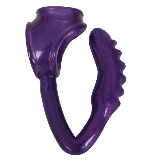 Picture of The Duke Cock and Ball Ring with Anal Plug -Purple