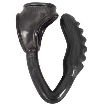Picture of The Duke Cock and Ball Ring with Anal Plug - Pewter