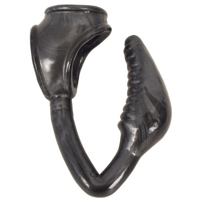 Picture of The Earl Cock and Ball Ring with Anal Plug -Black
