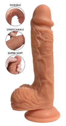 Picture of Easy Riders Dual Density Silicone Dildo - 8 Inch