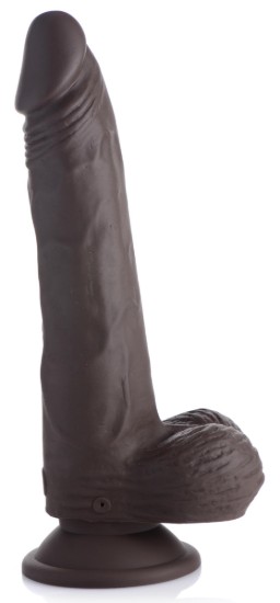 Picture of Thrusting and Vibrating 8 Inch Dildo - Dark