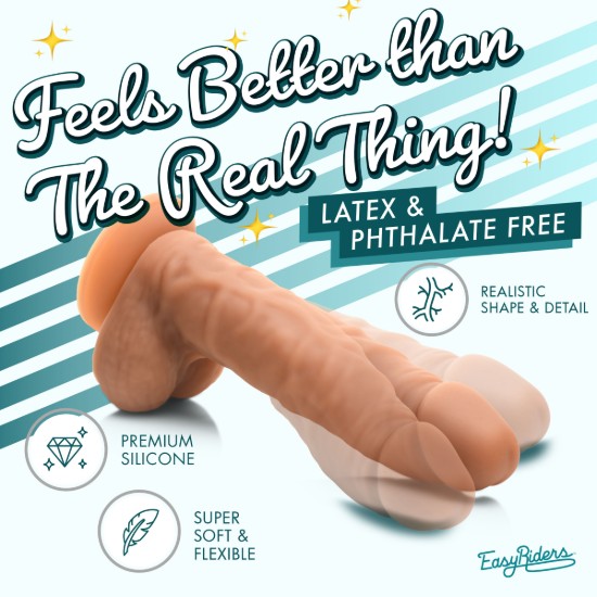 Picture of Easy Riders 7 Inch Silicone Dildo with Balls - Medium