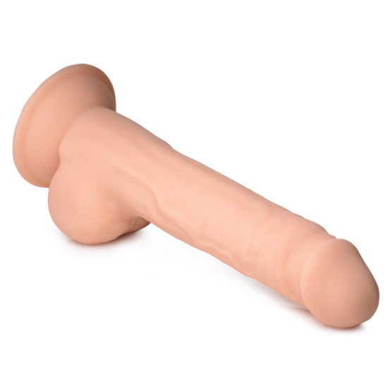 Picture of Silexpan Light Hypoallergenic Silicone Dildo with Balls - 9 Inch