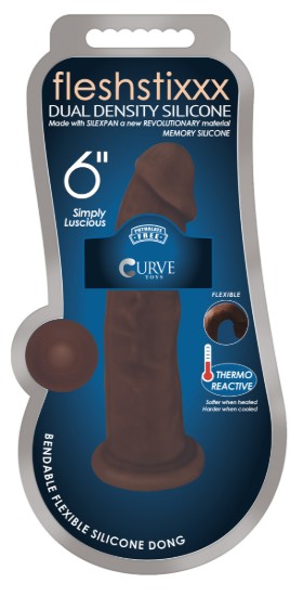 Picture of Silexpan Dark Hypoallergenic Silicone Dildo - 6 Inch