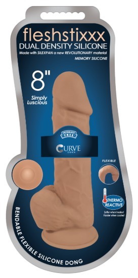 Picture of Silexpan Medium Hypoallergenic Silicone Dildo with Balls - 8 Inch