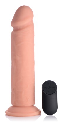 Picture of Big Shot Vibrating Remote Control Silicone Dildo - 9 Inch