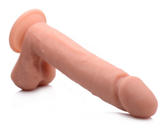Picture of Big Shot Vibrating Remote Control Silicone Dildo with Balls - 10 Inch