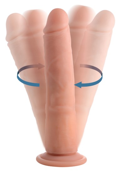 Picture of Vibrating and Rotating Remote Control Silicone Dildo - 8 Inch