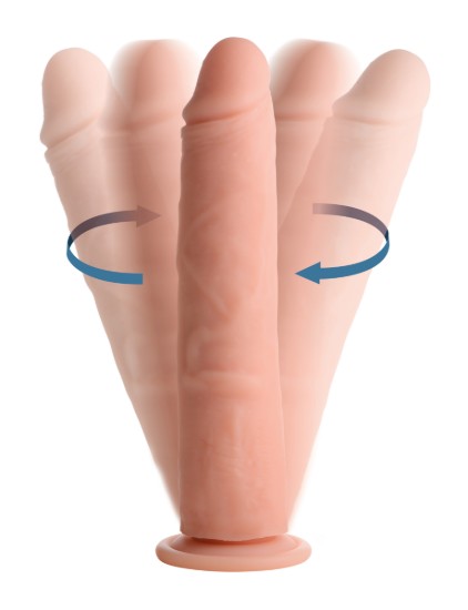 Picture of Vibrating and Rotating Remote Control Silicone Dildo - 9 Inch