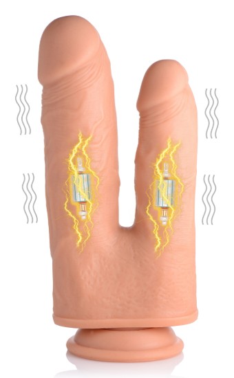 Picture of Vibrating and Rotating Remote Control Silicone Double Dildo