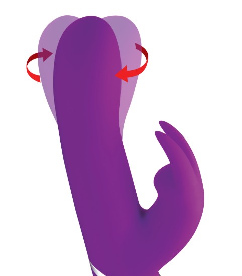 Picture of Twirly 66X Spinning Silicone Rabbit Vibrator
