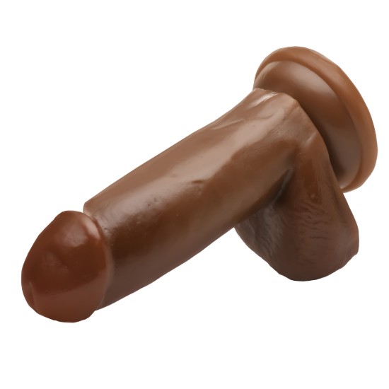 Picture of 6 Inch Dong with Balls - Brown