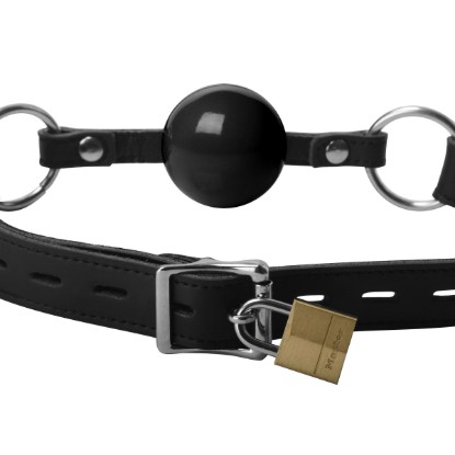 Picture of Classic Locking Silicone Ball Gag - Black