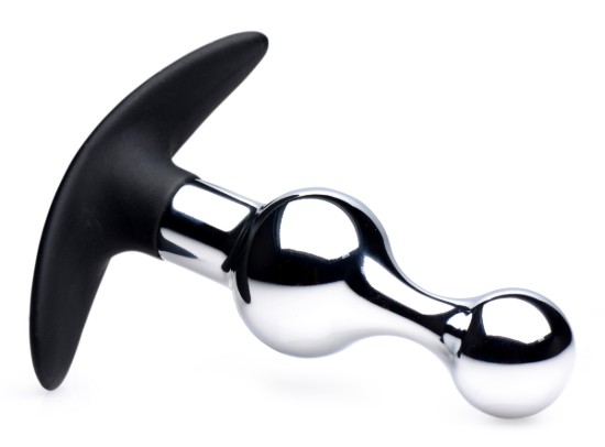 Picture of Metal and Silicone Beaded Anal Plug