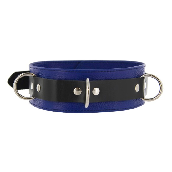 Picture of Strict Leather Deluxe Locking Collar - Blue and Black