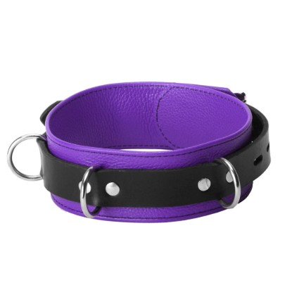 Picture of Strict Leather Deluxe Locking Collar - Purple and Black