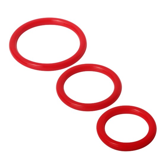 Picture of Trinity Silicone Cock Rings Red