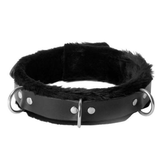 Picture of Strict Leather Narrow Fur Lined Locking Collar