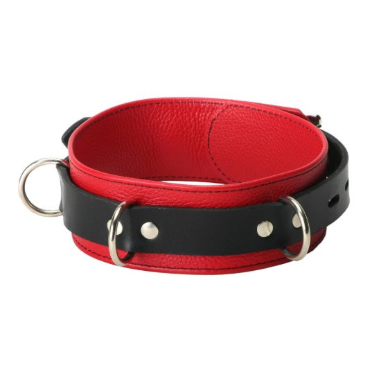 Picture of Strict Leather Deluxe Red and Black Locking Collar