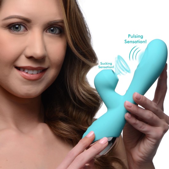 Picture of 10X Silicone Suction and Pulsating Rabbit Vibrator